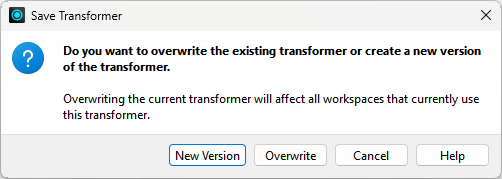 Save Transformer prompt